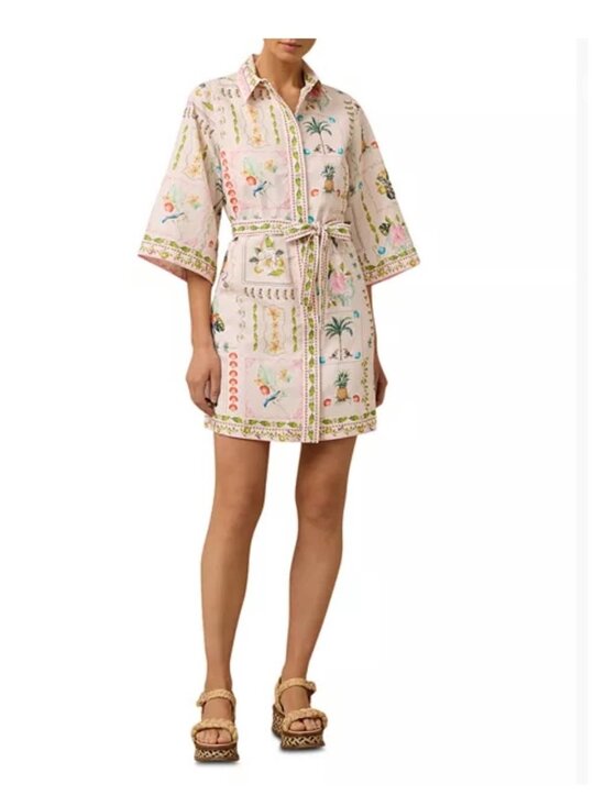 Monte & Lou Dresses & Skirts - NWT Monte & Lou Linen Shirt Dress Camo Size Medium